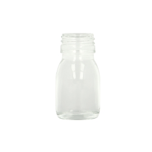 Clear Glass Medical Round Bottle