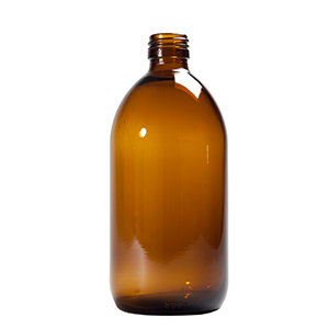 Amber Glass Medical Round Bottle