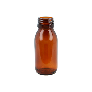 Amber Glass Medical Round Bottle