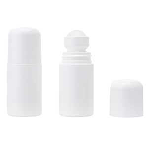 White HDPE Rollerball Bottle - takes RO50BALL and RO50CAP