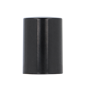 17mm Smooth Wall Black Urea Flat Top Rollette Closure