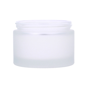 Frosted Glass Round Richmond Jar, sprayed