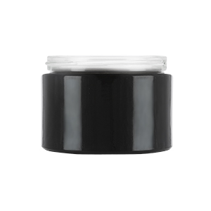 Gloss Black Glass Round Richmond Jar, sprayed