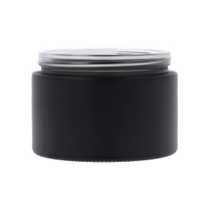 Matt Black Glass Round Richmond Jar, sprayed