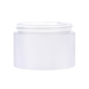 Matt White  Glass Round Richmond Jar, sprayed