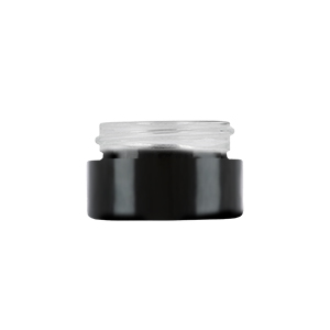 Gloss Black Glass Round Richmond Jar