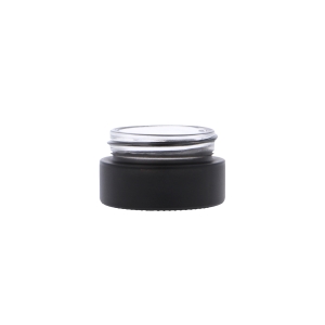 10ml Matt Black Glass Round Richmond Jar