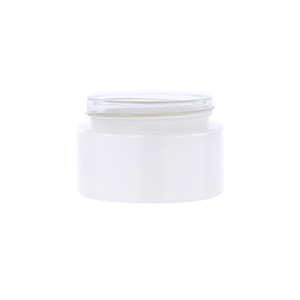 Gloss White Glass Round Richmond Jar, Sprayed