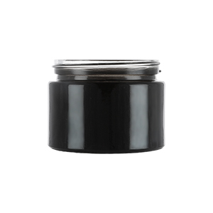 Gloss Black Glass Round Richmond Jar, Sprayed