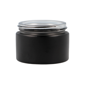 50ml Matt Black Glass Round Richmond Jar