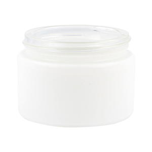 Matt White Glass Round Richmond Jar, Sprayed