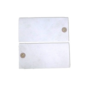 White Tyvek Tag square cut c/w std washer and brass eyelet