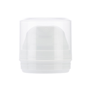 47mm White Shadow Airless Pump w/ Clear PP Overcap