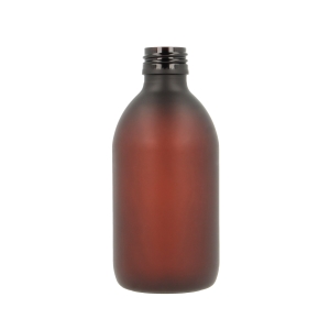 Amber PET Sirop Bottle Frosted