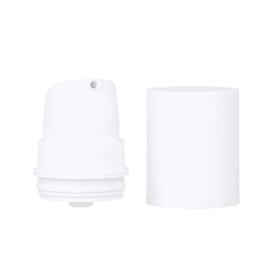 32mm Matt White Round Spirit All Plastic Airless Pump v2 w/ White PP Overcap