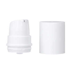 32mm White Round Spirit All Plastic Airless Pump v2 w/ White PP Overcap