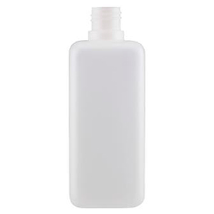 Natural HDPE Square Bottle