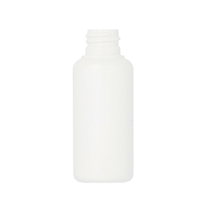 White HDPE Tall Mini Boston Round (PCR30)