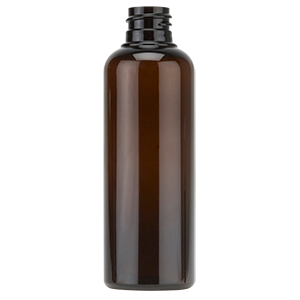 Amber PET Tall Boston Round Bottle (PCR35)