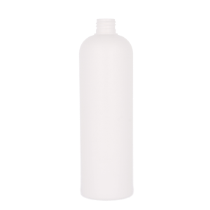 White HDPE Tall Boston Round Bottle (PCR30)