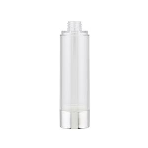 100ml Clear/Silver VTX Slimline Airless Bottle, AS bottle Clear