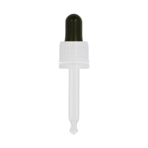 Ribbed White Assembled Tamper Evident Pipette Dropper